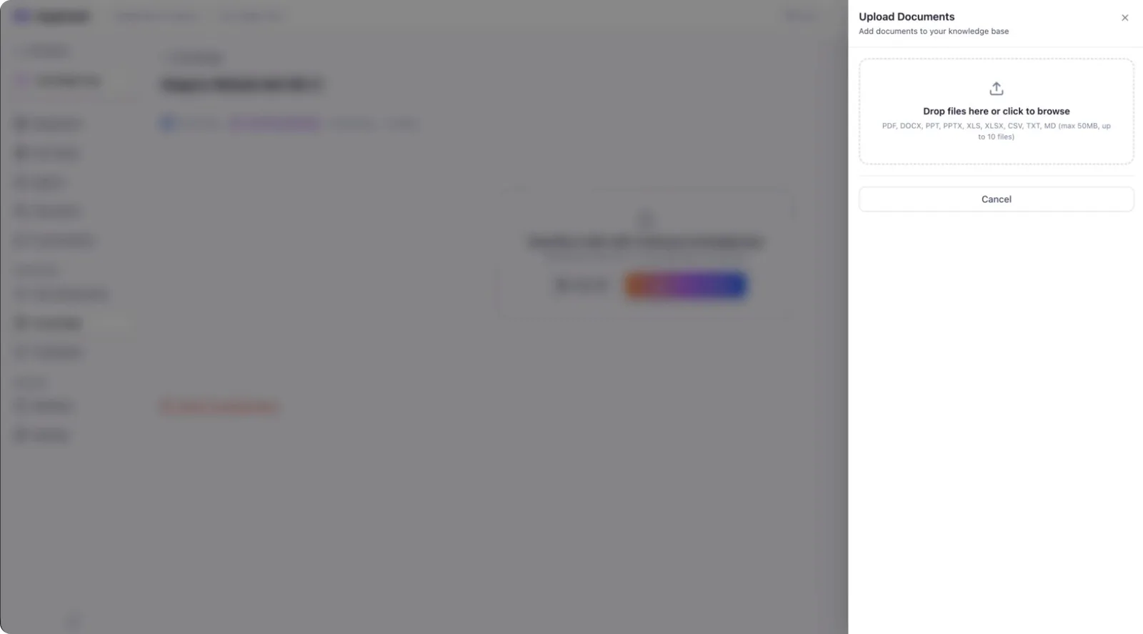 Document processing and chunking progress